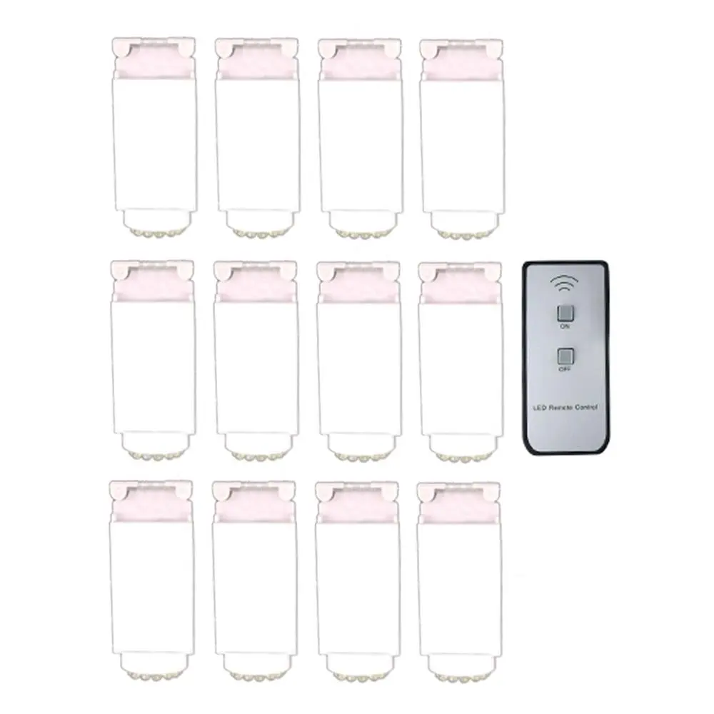 12-Pack + Remote Wireless Remote Controlled Paper Lantern Light Kit, Cool White (Battery Powered)
