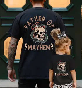 Dad Daughter Matching Shirt Funny Skull Family Gift Outfit