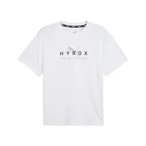 PUMA Womens X Hyrox Cloudspun Crew Neck Short Sleeve Casual Tops Casual - White