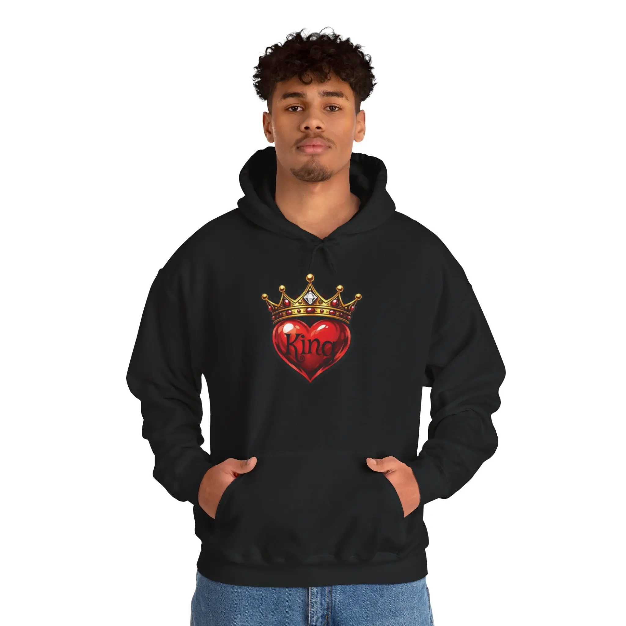Matching Custom Couples Valentines Day King Queen Hoodies
