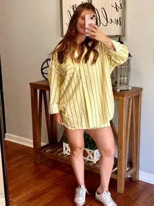 Yellow Oxford Striped Set