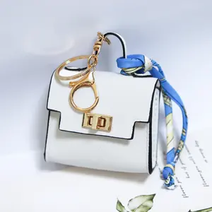 Mini Square Bag Pendant Keychain - High Quality Leather with Colorful Strap, Cute Car Keychain & Bag summervibes