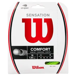 Sensation 16g Neon Green Tennis String - Lightweight and Flexible Design for Enhanced Performance