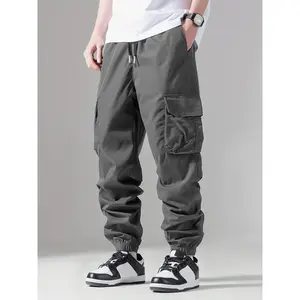 Men's Cargo Pants, Flap Pocket Utility Tactical Trousers, Outdoor Hiking Joggers, Classic Fit Lounge Multi Pockets Long Pants, Men Cuffed Cargo Pants, Pants for Men, Mens Clothing, StreetwearRAIMENTRY