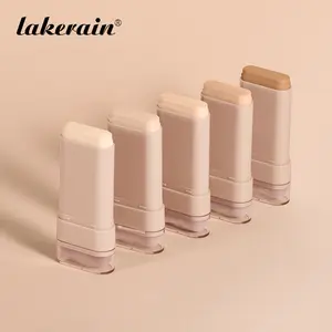 1 Piece Matte Foundation & Concealer Stick Cosmetic with Brush – Waterproof, Sweatproof, Oil-Control | Lightweight Sheer-to-Medium Coverage, Natural Skin-Like Finish | Breathable, Travel-Friendly | 5 Shades