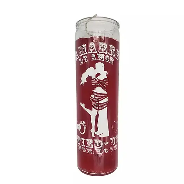 Tied Up for Love Ritual Candle in Red / Amarre de Amor Veladora Roja