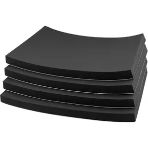 Sheets with Adhesive Backing  Padding Neoprene Rubber Mat Closed Cell Sheet Anti-Slip Insulation Rubber Anti Vibration Square Pad (12" x 8" x 4/5", 4 count)