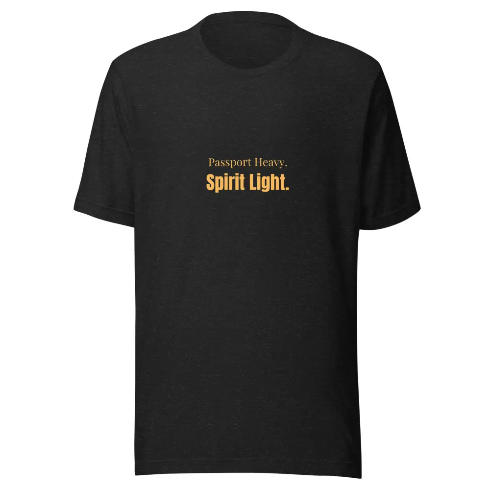 Passport heavy, spirit light - black