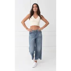 Free Spirit Rigid Magic Wide Crop Jean By Judy Blue