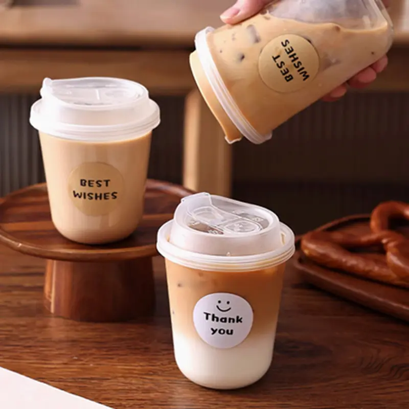 [Clearance Sale]Disposable clear plastic cups -20 pieces - Disposable cold drink cups, suitable for fruit juices, slushies, etc