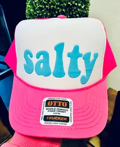 Salty Teal Puff Trucker Hat
