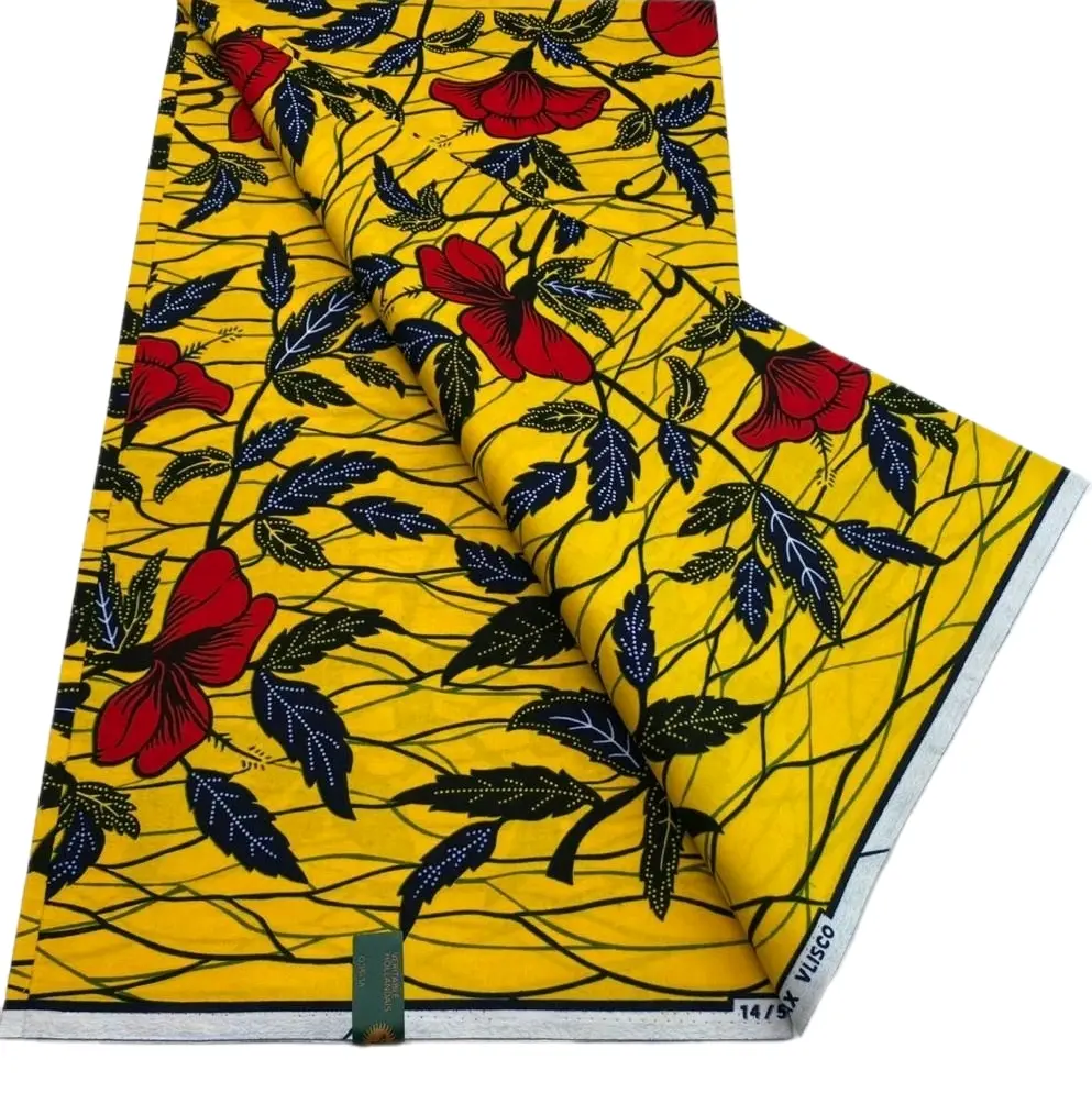 Authentic African Print 100% Cotton 6yards