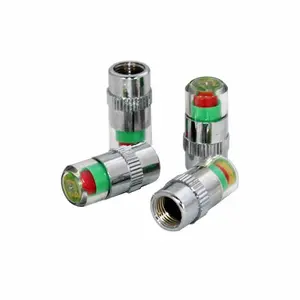 Car Tire Valve Cap, Plastic Core Type Car Tire Valve Cap, High Precision Tire Pressure Monitoring Cap, Air Pressure Detection Warning & Exhalation Valve Cap Supplies, Tire Pressure Caps