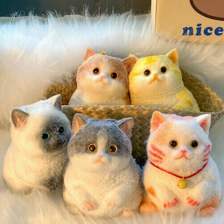 Squishy  Handmade Taba squishies/Animal Yellow Cat(Large Size)Squishy Toys Full silicone reborn squishy,fidget toys,taba Squishy,Animal Yellow Cat,Gift for girls and boys