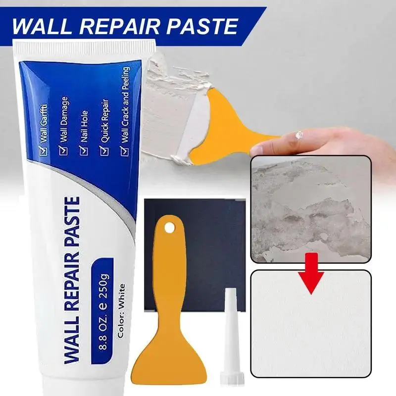 Drywall Repair Kit, Wall Mending Agent, Wall Spackle with Tools | Includes Scraper and Sandpaper. For Wall Surface Hole Fill, Quick And Easy Solution.