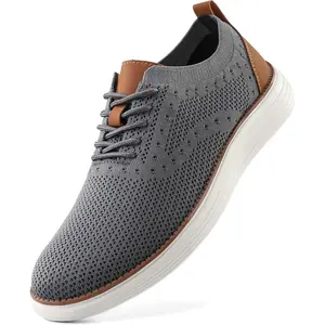Men's Casual Dress Sneakers Oxfords Business Mesh Breathable Walking Shoes Tennis Comfortable