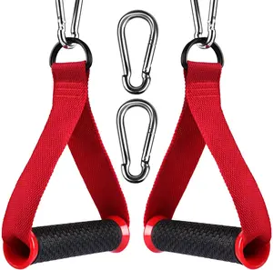 Ultimate Cable Handles Gym Equipment, D Handle Cable Attachment for Pilates, Yoga, Strength Trainer, Pull Down Home Gym. Heavy Duty Exercise Handles. Resistance Band Handles Only.