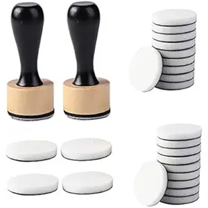 Ink Paints Mixing Blending Tool Mini Round Foam Refills, for Scrapbooking Craft, Control of Ink Placement, No More Inky Fingers Ink Blending Tool with Spare Pads for Rubber Stamping & Scrapbooking