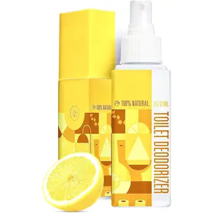 #1   Toilet Spray for Poop + Bathroom Air Freshener (Citrus Haven) Extra Long Lasting Before You Go Toilet Spray Bathroom Poop Spray & Toilet Deodorizer w/ Grade Essential Oils