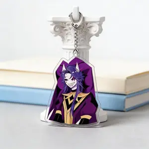 Dark Circus Jester Q Version Acrylic Keychain | Clowncore Backpack Charm | Creepy Cute Gift for Friends