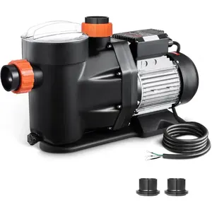 VEVOR Above Ground Pool Pump, 1.5HP/0.35HP, Dual Speed Swimming Pool Pump, High 110 GPM 54 ft Lift, Low 52 GPM 14 ft Lift, 110V 3450 RPM with Strainer Basket, 122F Max Water Temp, for Hot Tubs SpasVEVOR Super Brand Day