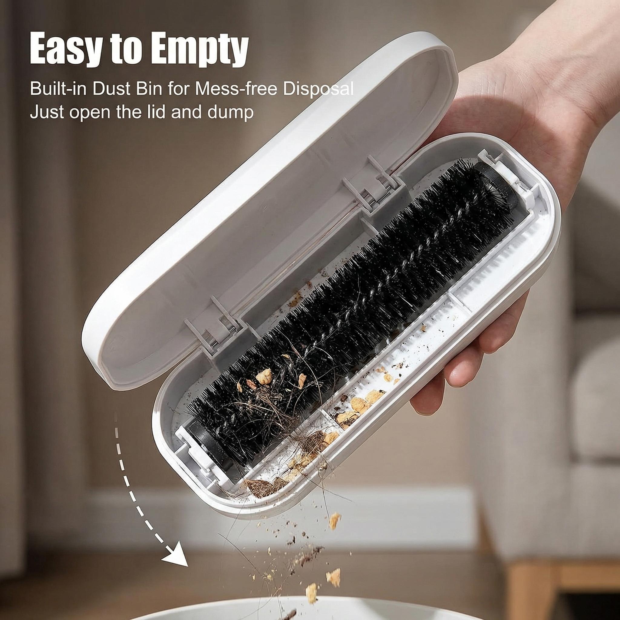 Multi-Functional Table Crumb Sweeper, Handy Rolling Bed Sweeping Brush, Handheld Crumb Sweeper, Soft Bristles Debris Collector for Table, Mat, Bed Sheets, Sofas, Clothes Cleaning Brush (White) Multi-Functional Table Crumb Sweeper, Handy Rolling Bed Sweeping Brush, Handheld Crumb Sweeper, Soft Bristles Debris Collector for Table, Mat, Bed Sheets, Sofas, Clothes Cleaning Brush (White)