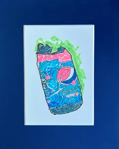 Katherine Kesey Pepsi Matted Drawing