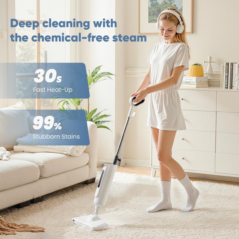 【NEW COLOR】Steam Mop for Floor Cleaning,Lightweight FloorCleaner for Hardwood/Tile/Laminate Floors Carpet,With 2 Pads