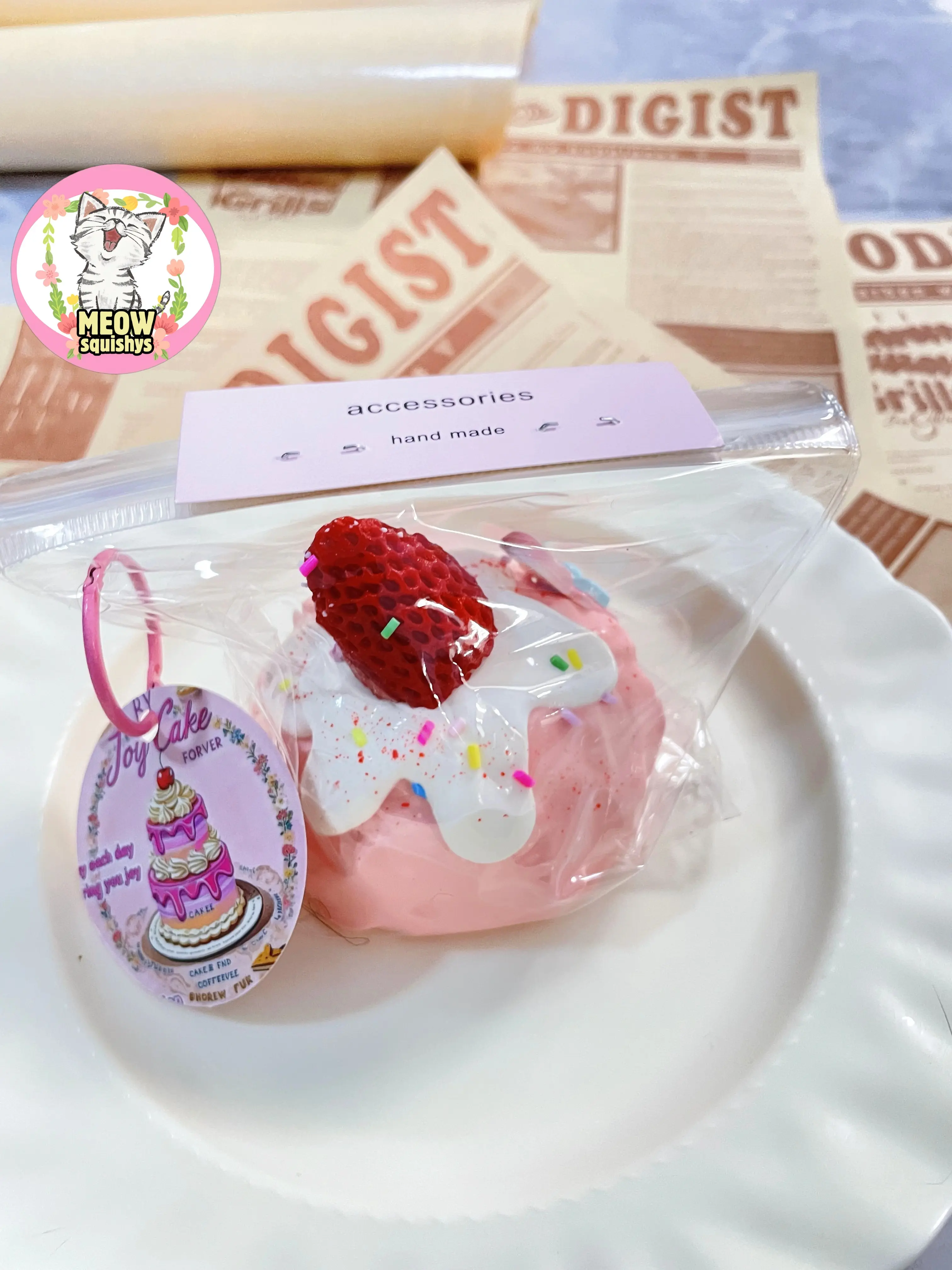 Strawberry Puff Squeeze Toy Strawberry Puff Squeeze Toy