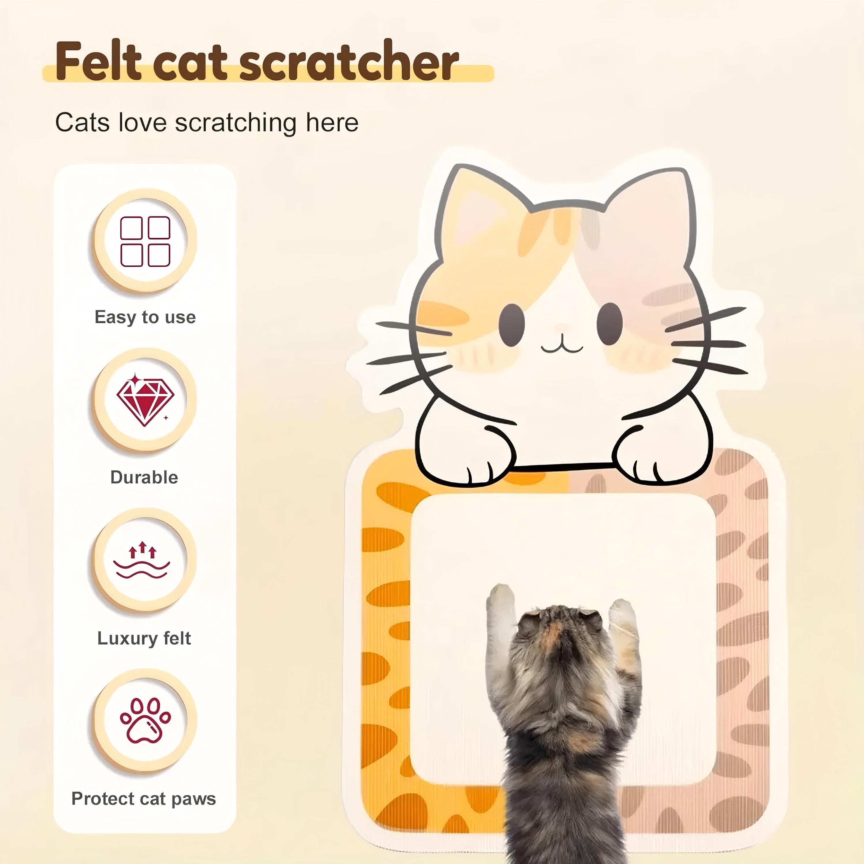Buy 1 Get Free Toy Mouse Wall Mounted Cat Scratching Board Thickened Durable Wear Resistant Furniture Protector For Walls Sofas Cabinets Doors Glass Cat Tree Tower Scratcher For Kittens And Adult Cats