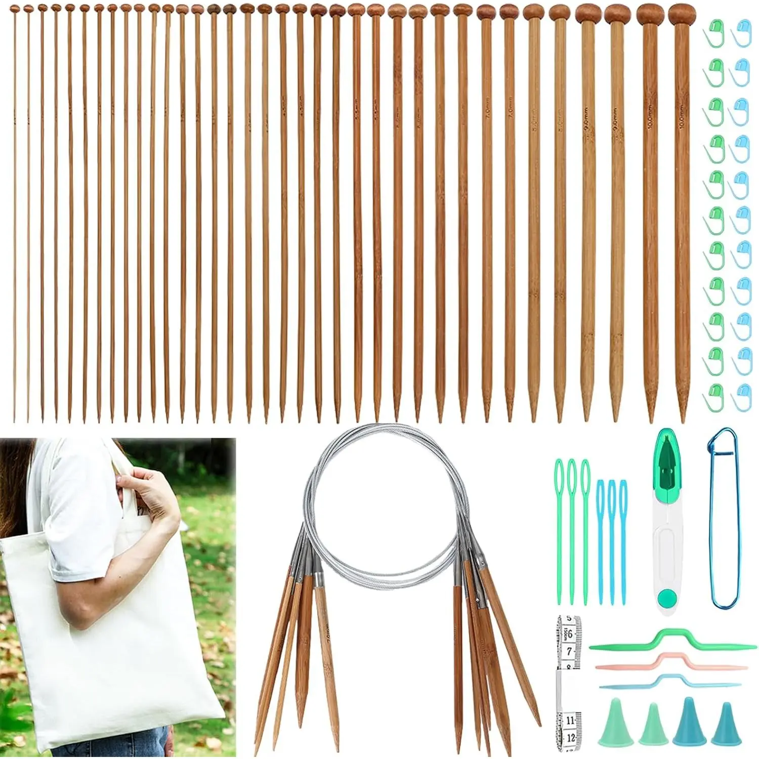 Knitting Set,36Pcs 9.8