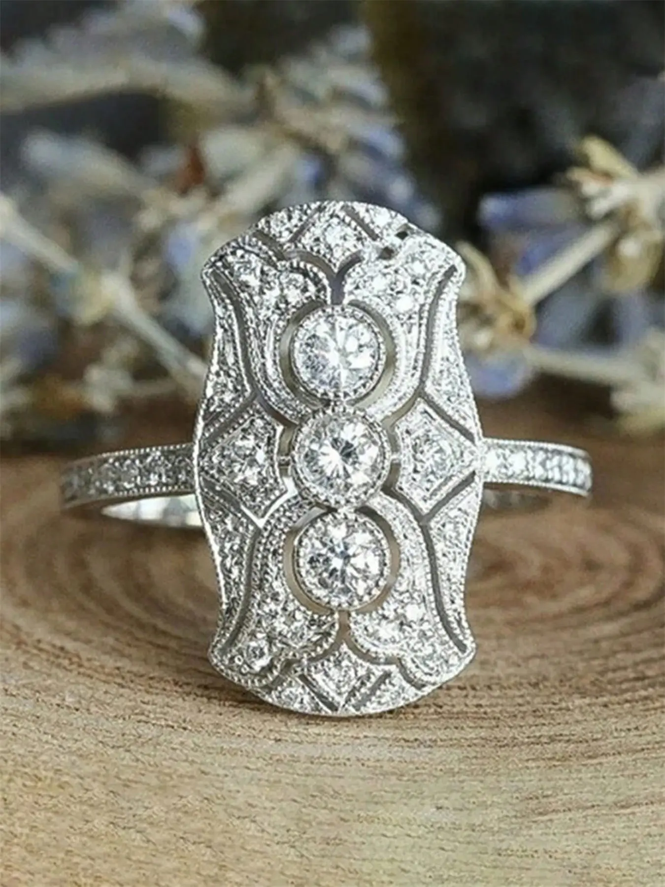 1 PC Luxury Cubic Zirconia Ring For Women For Wedding Engagement Anniversary Party Jewelry Valentine's Day Gift Wedding rings