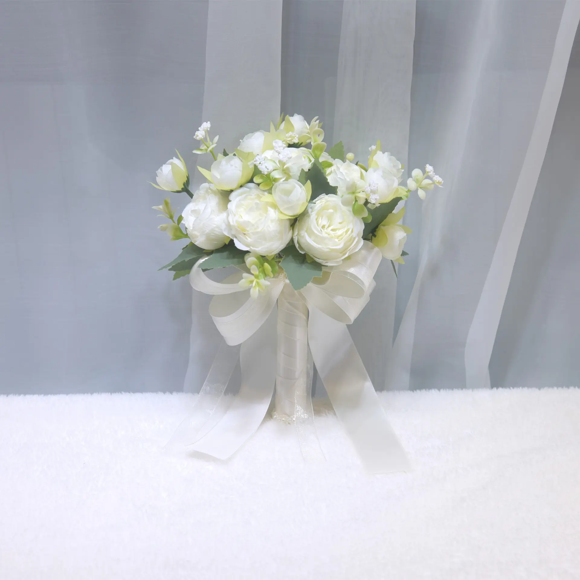 163 Spring Blossoms Small Milk White