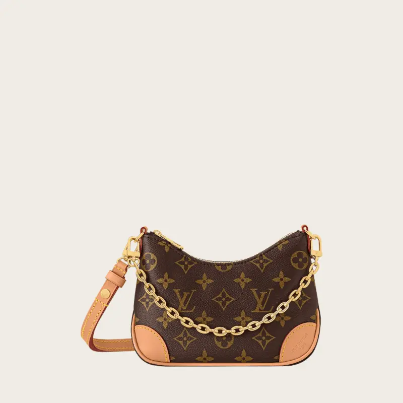 ‮ nottiuV siuoL ‬  Nano Boulogne Monogram Canvas Mini Hobo Chain Crossbody Bag