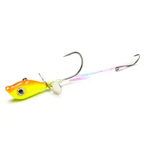 Orange/Chartreuse Walleye Death Spinner