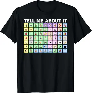 100% Cotton Tell Me About It Speech Language Pathology AAC Sped Teacher T-Shirt