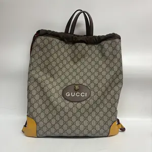 Pre-owned Canvas Backpacks Gucci Spreme Drawstring Backpack