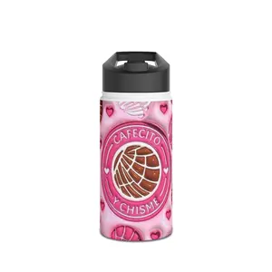 Cafecito y Chisme Concha Pattern Water Bottle | Stainless Steel