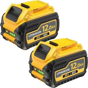 2-PACK,Compatible with DeWalt power tools, equipped with a 60V/20V dual-voltage   pack, with large  and long  life, suitable for replacing  packs for various power tools such as DCB609, DCB606, etc. - High Capacity Lithium Battery