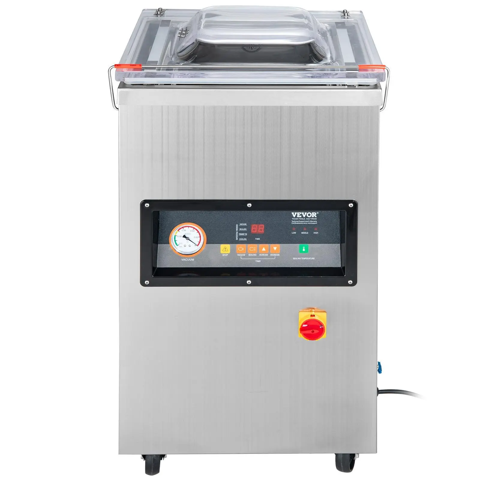 【Summerfinds】VEVOR Chamber Vacuum Sealer, 600W Sealing Power, Vacuum Packing Machine for Wet Foods, Meats, Marinades and More, Compact Size with 15.7" Sealing Length, Applied in Home Kitchen and Commercial Use