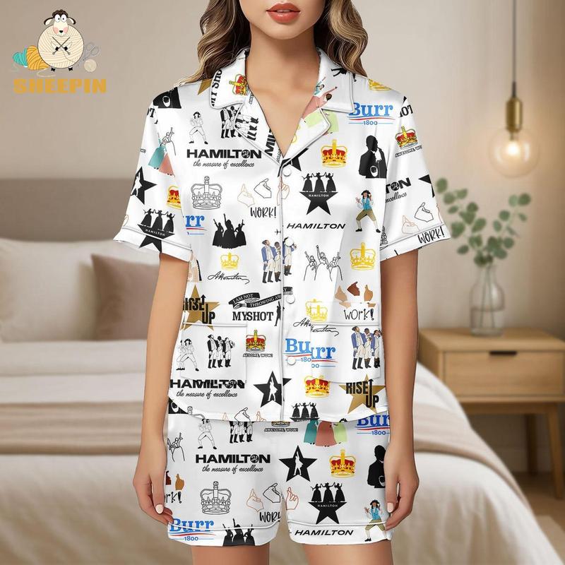 SHEEPIN Alexander Hamilton Hamilton Pajamas Set, American Musical ...