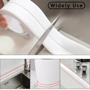 10.5FT PVC Self Adhesive Caulk Sealing Strip Tape for Kitchen Wall Sink Toilet Waterproof Sealing Widely Use Easy Install