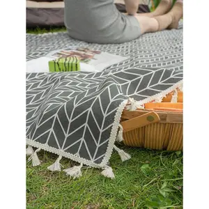 Bubaba 1pc Outdoor Picnic Blanket, Portable & Foldable Camping Mat, Suitable For Beach, Camping, Hiking, Travel, Family Events