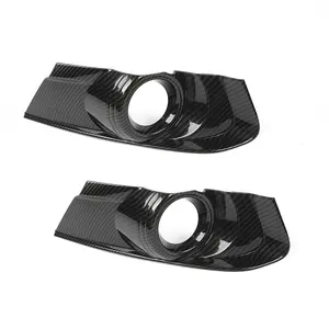 CheroCar Front Fog Light Cover Trim for Ford Mustang 2015-2017 ABS Material UV Resistant Easy DIY Install 2-Piece Set