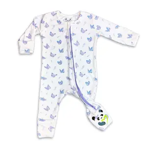 Bellabu Bear Butterfly Bamboo Convertible Footie