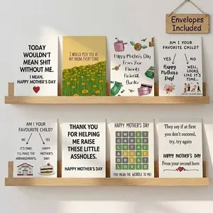 Funny Quotes Mothers Day Card For Mom (Envelopes Included), Sibling Rivalry Card For Mom Inspired, Card From Husband, From Daughter, From Son, Mother's Day Gift, Gift For Mom