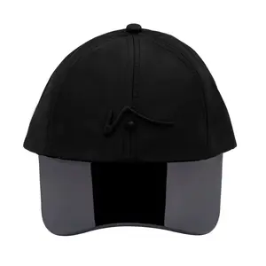 Black Poly Unstructured Hat