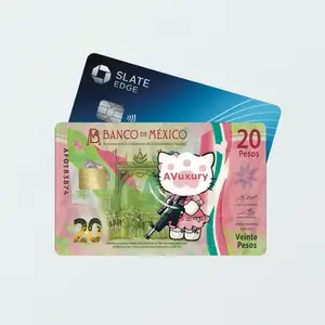 Cute WhiteCat 20 Peso Bill WITH Prop Credit Card Skin Sticker Decal