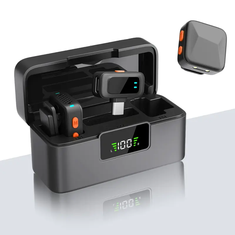 Draadloze 3-in-1 lavalier-microfoon voor iPhone/Android/PC, mini-microfoon voor video-opnames, podcasts, interviews, YouTube, TikTok en vlogging (K1 Draadloze 3-in-1 lavalier-microfoon voor iPhone/Android/PC, mini-microfoon voor video-opnames, podcasts, interviews, YouTube, TikTok en vlogging (K1