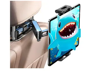 360° Rotating Car Headrest Mount - iPad Holder for Car, Compatible with 5.5-18.4" iPad/iPhone/Samsung Tablets